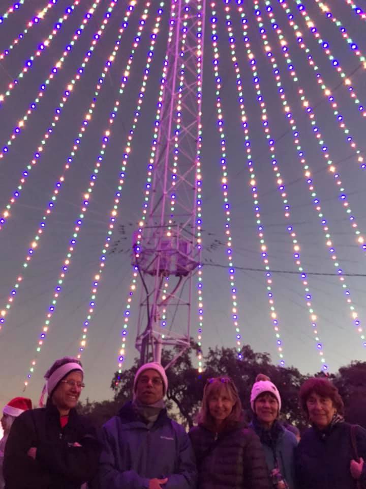 Gals on the Go... seeing the Zilker Park Trail of Lights in Austin.