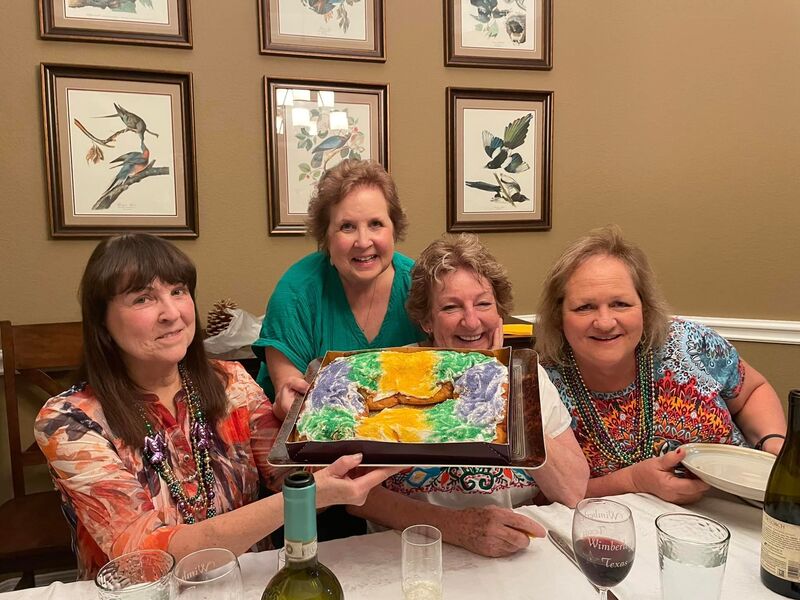Cellar Dwellers had a Mardi Gras theme with a King Cake delivered from New Orleans.  