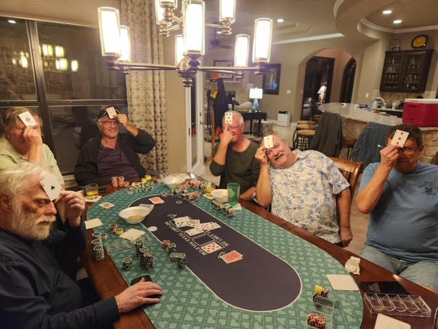 The men are getting a little crazy in December at Guy's Poker.  