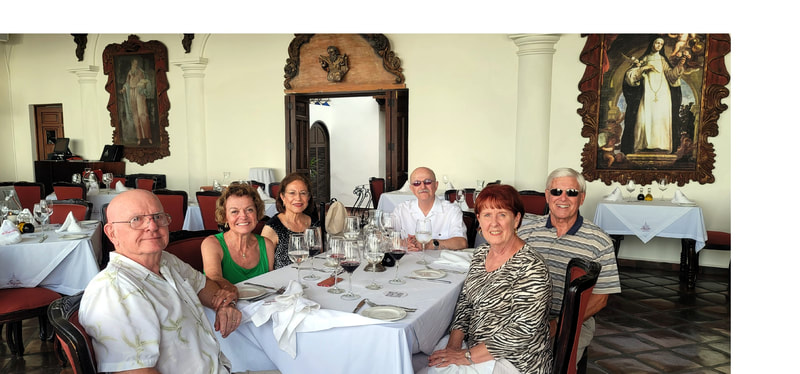 The Dinner Group got together in August in Mexico--those ladies have a tan!