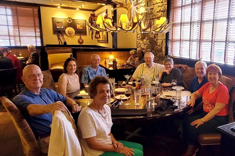 The Dinner Group enjoyed dinner together in September at the Longhorn Steakhouse.  