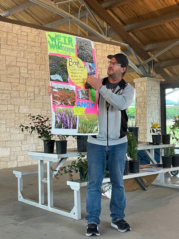 Andrew Brazell from Weir WildScapes spoke at the April meeting.  
