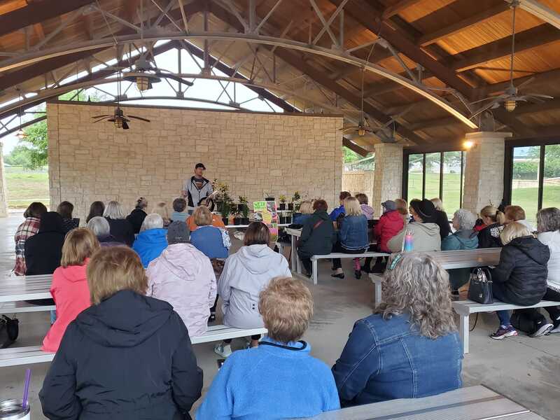 The cold, rainy weather didn't keep folks from hearing about plants and preserving our native habitat.  