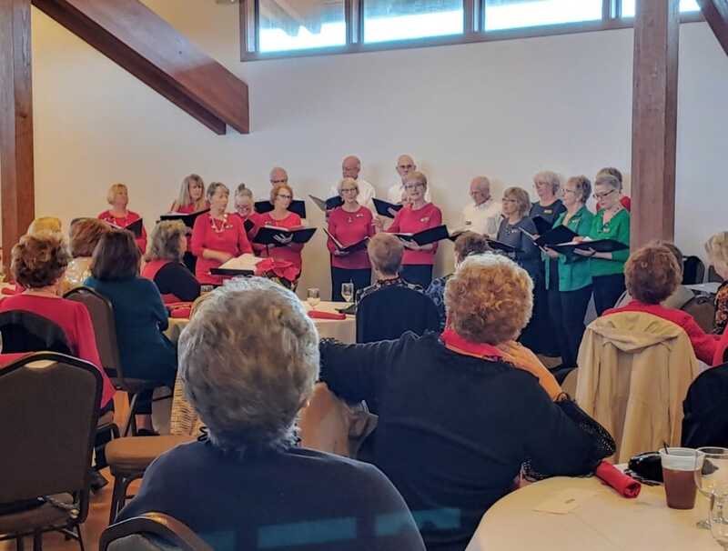 The Heritage Oaks Chorus performed holiday music.