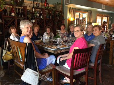 Newcomers Gals on the Go enjoyed Happy Hour at Shade Tree Wine Bistro