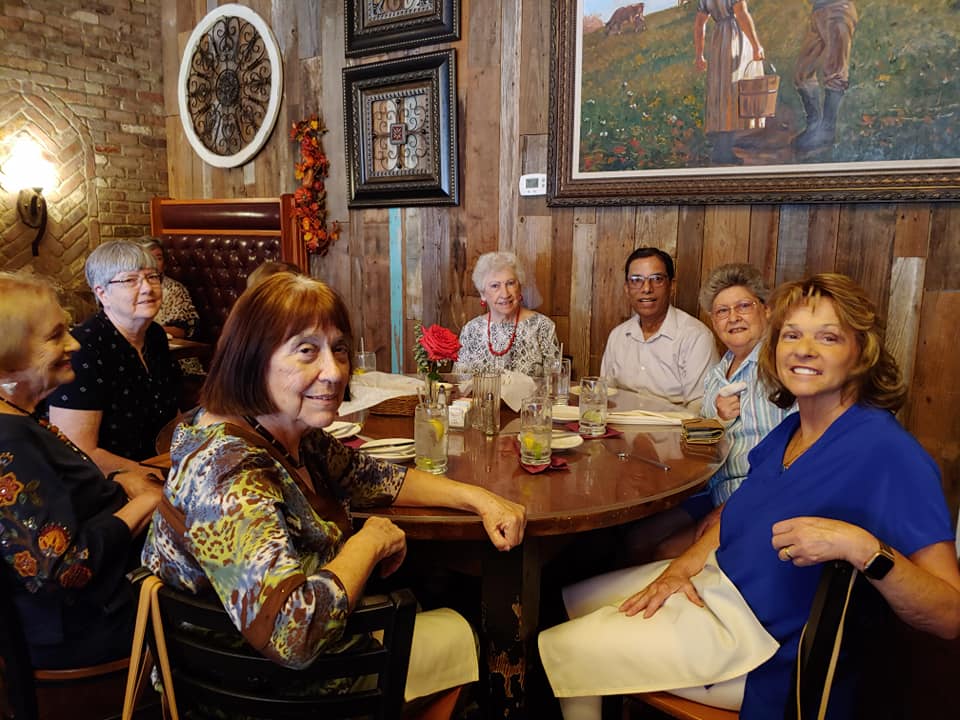 The Tuesday Out to Lunch Bunch enjoys an October meal at Wildfire.  